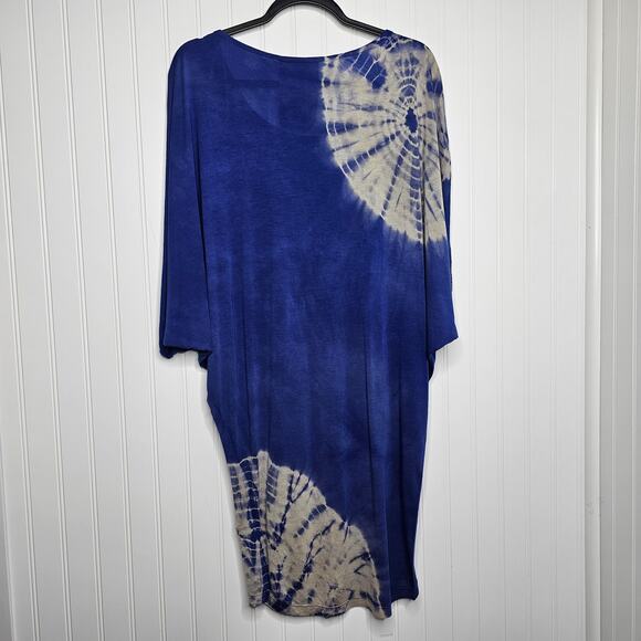 Young Fabulous & Broke Blue Tie-Dye Dress Size XS Soft Modal Dolman Casual Beach - Picture 3 of 7